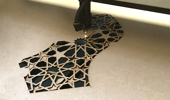 arabic design laser cutting on mdf 